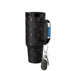 40oz Black Floral