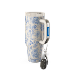 40oz Blue Floral