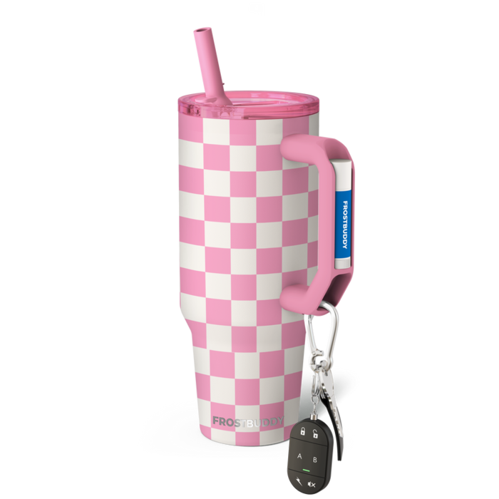 40oz Pink Checkered